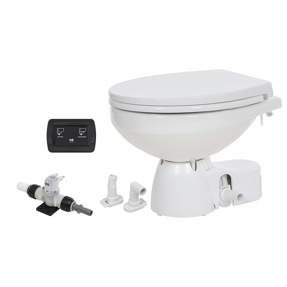 Jabsco Quiet Flush E2 Fresh Water Toilet Regular Bowl - 24V  Soft Close Lid [38045-4194RSP]