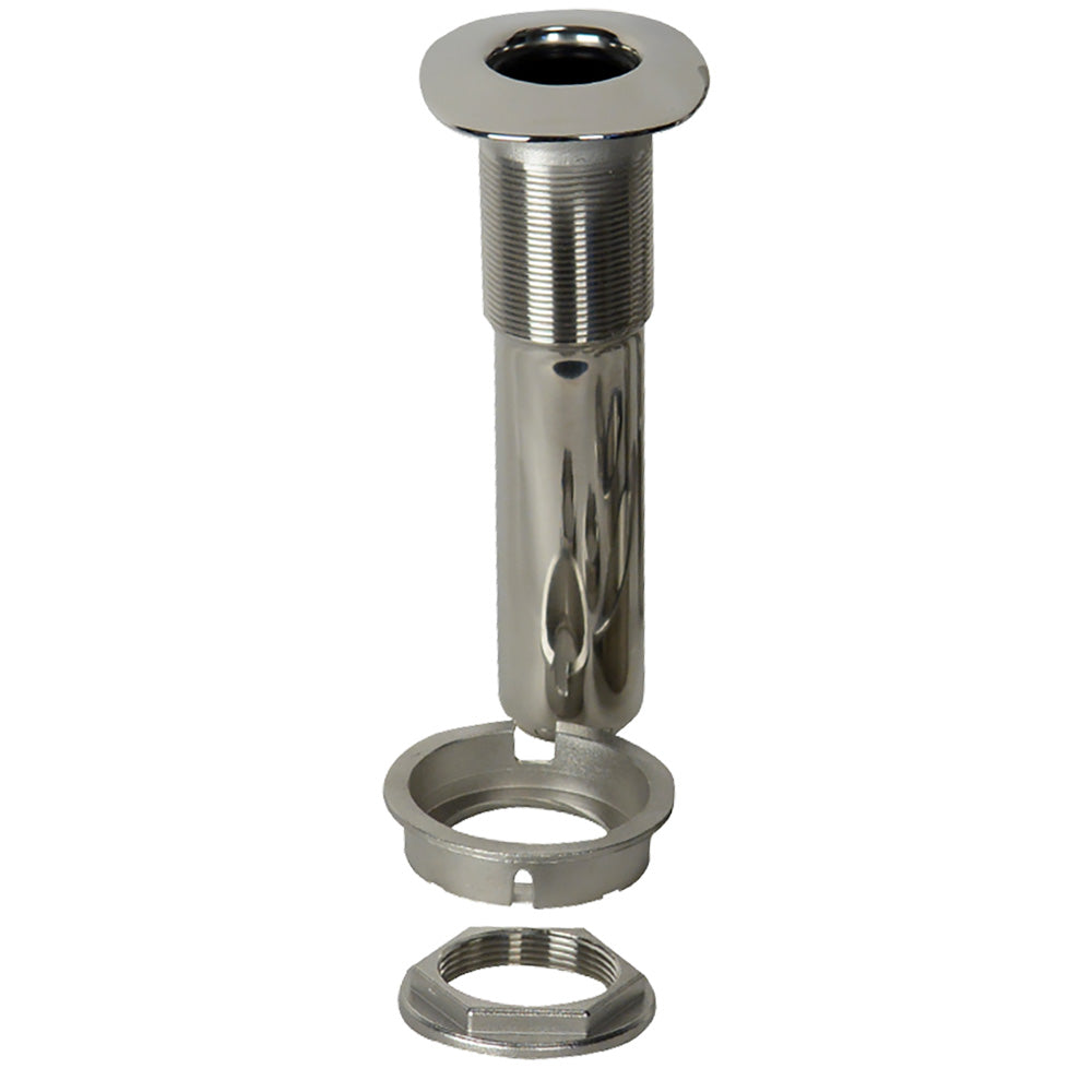 C.E. Smith 80 Series Screwless Flush Mount Rod Holder - 0 Degree - Stainless Steel - Swivel Bottom - Black Liner [53686S]