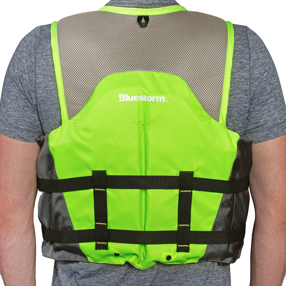 Bluestorm Sportsman Adult Mesh Fishing Life Jacket - Hi-Vis - S/M [BS-105-HVS-S/M]