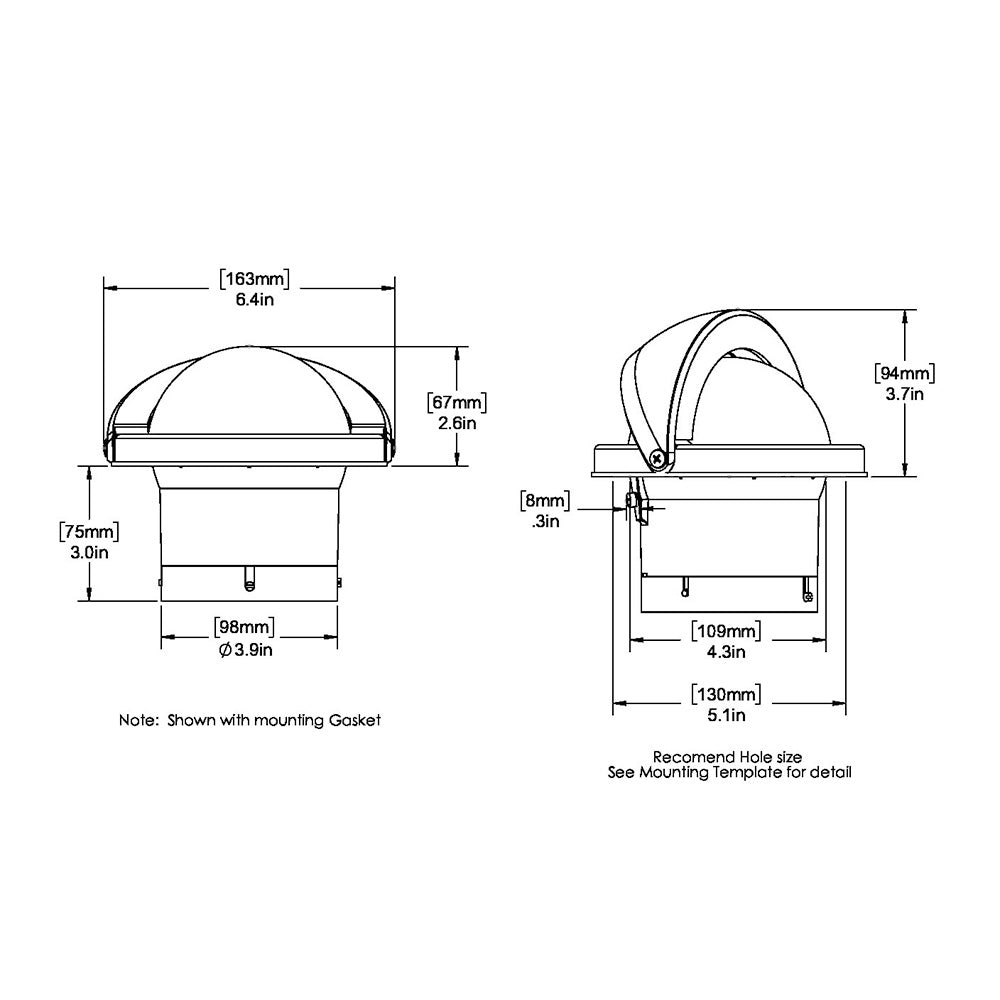 Ritchie SS-2000W SuperSport Compass - Flush Mount - White [SS-2000W]