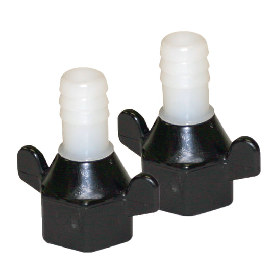 Shurflo by Pentair 1/2" Barb x 1/2" NPT-F Hex/Wingnut Straight Fitting (Pair) [94-181-04]