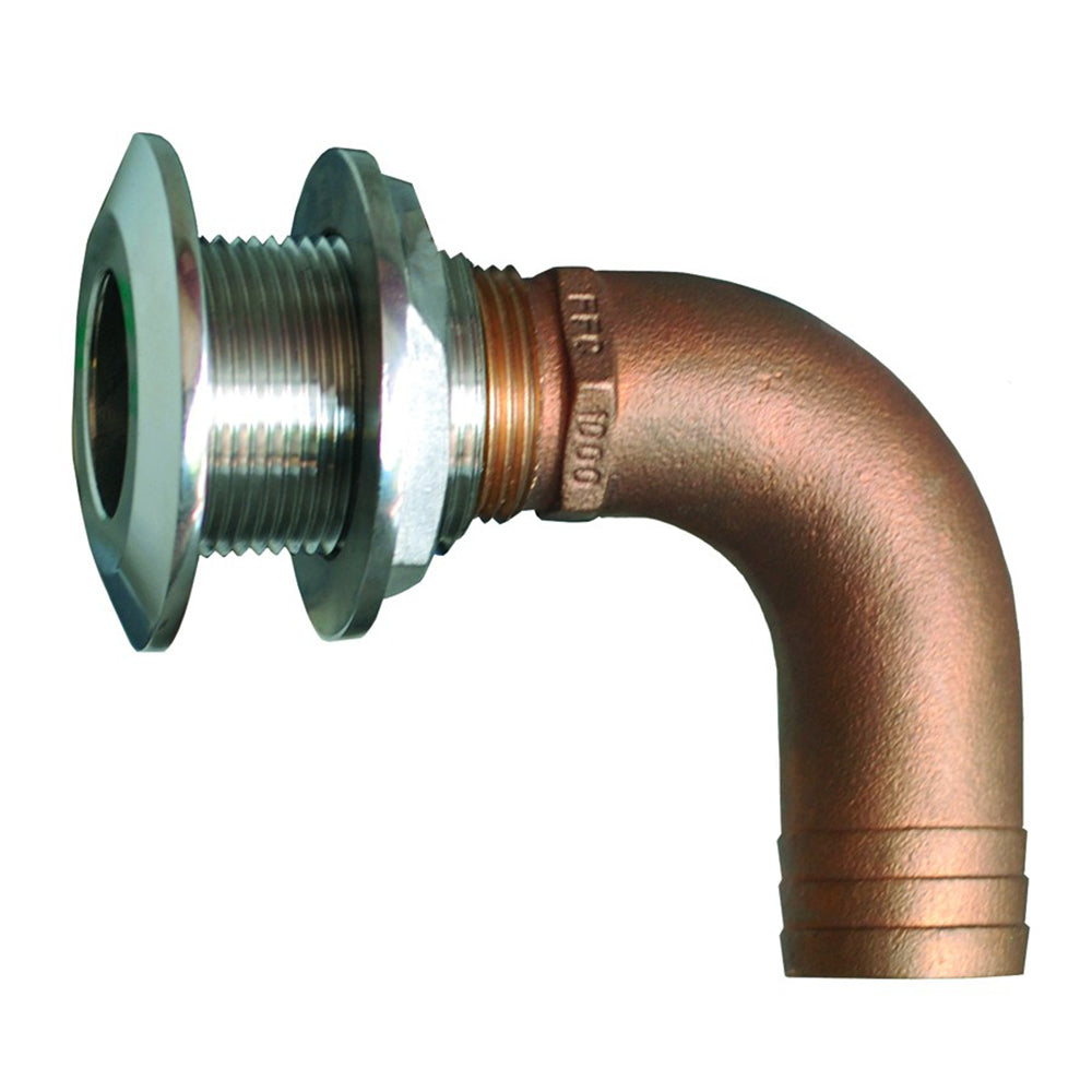 GROCO 90 Degree Hose Thru-Hull Fitting