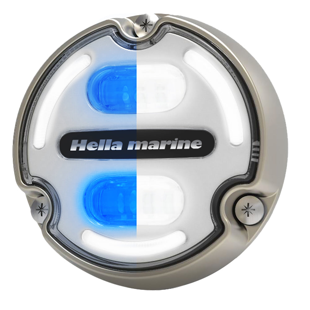 Hella Marine Apelo A2 Blue White Underwater Light - 3000 Lumens - Bronze Housing - White Lens w/Edge Light [016147-101]