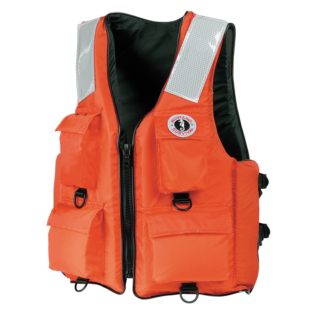 Mustang 4-Pocket Flotation Vest - Orange - Large [MV3128T2-2-L-216]